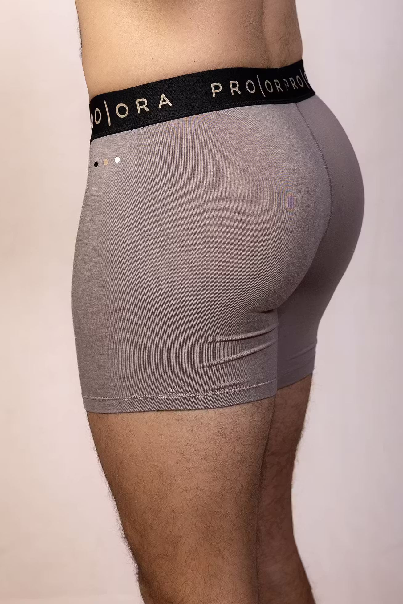 PRO | ORA men’s the precision brief in Muted Clay, studio product image, rear view
