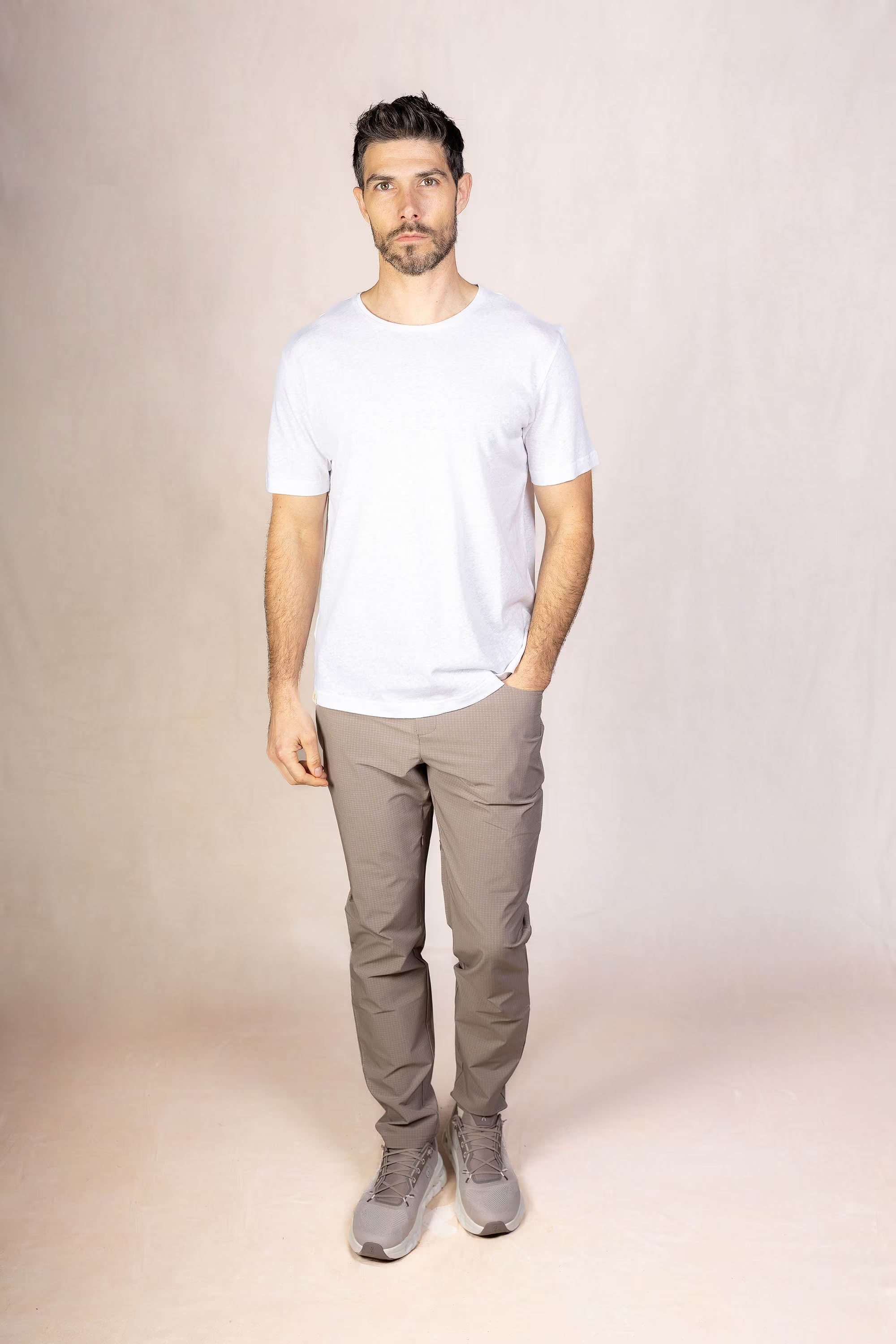 PRO | ORA men’s the precision trouser in Muted Clay, product detail image