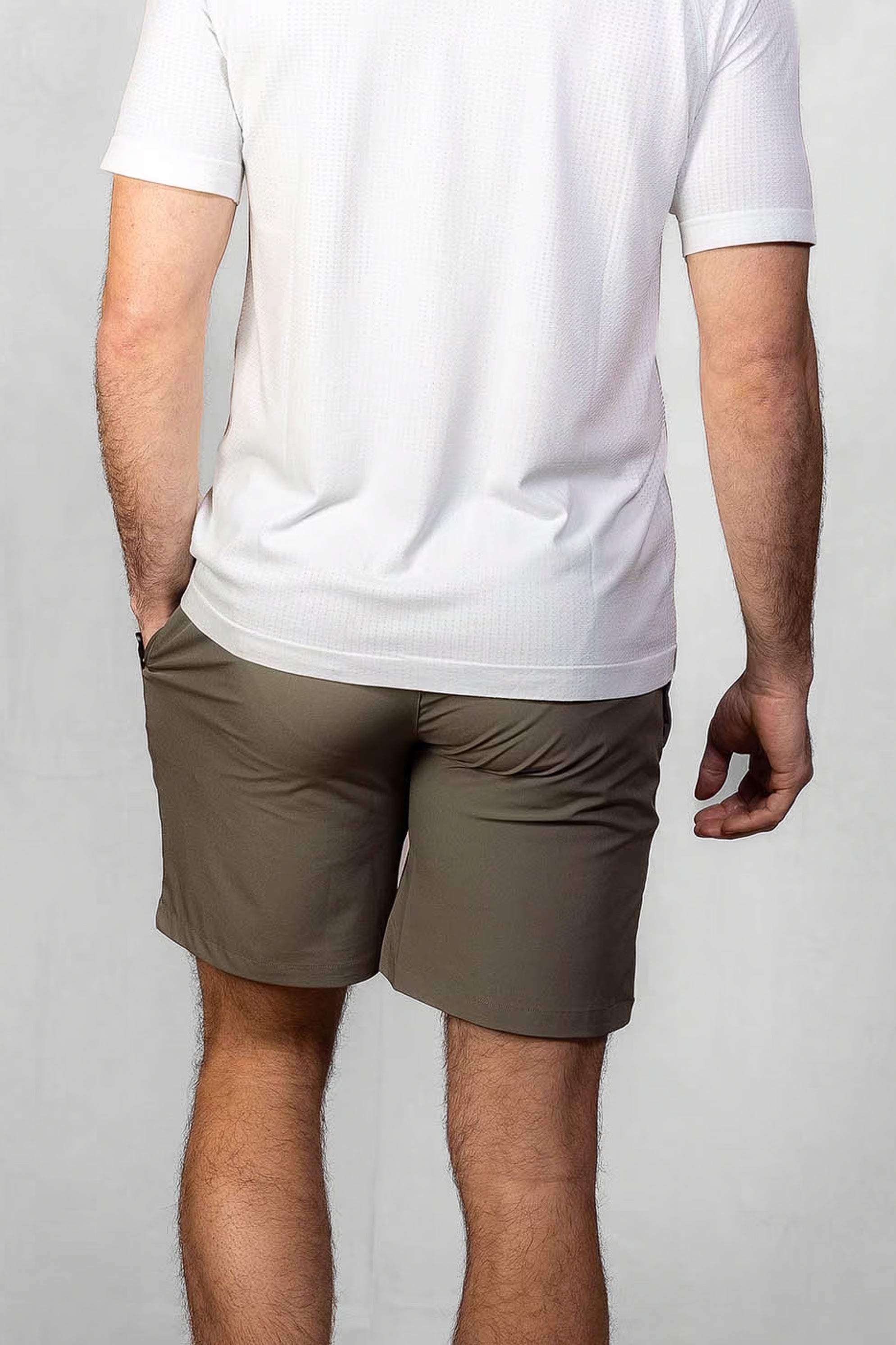 Men's Proformance Short in Olive Smoke #Colour_Olive Smoke
