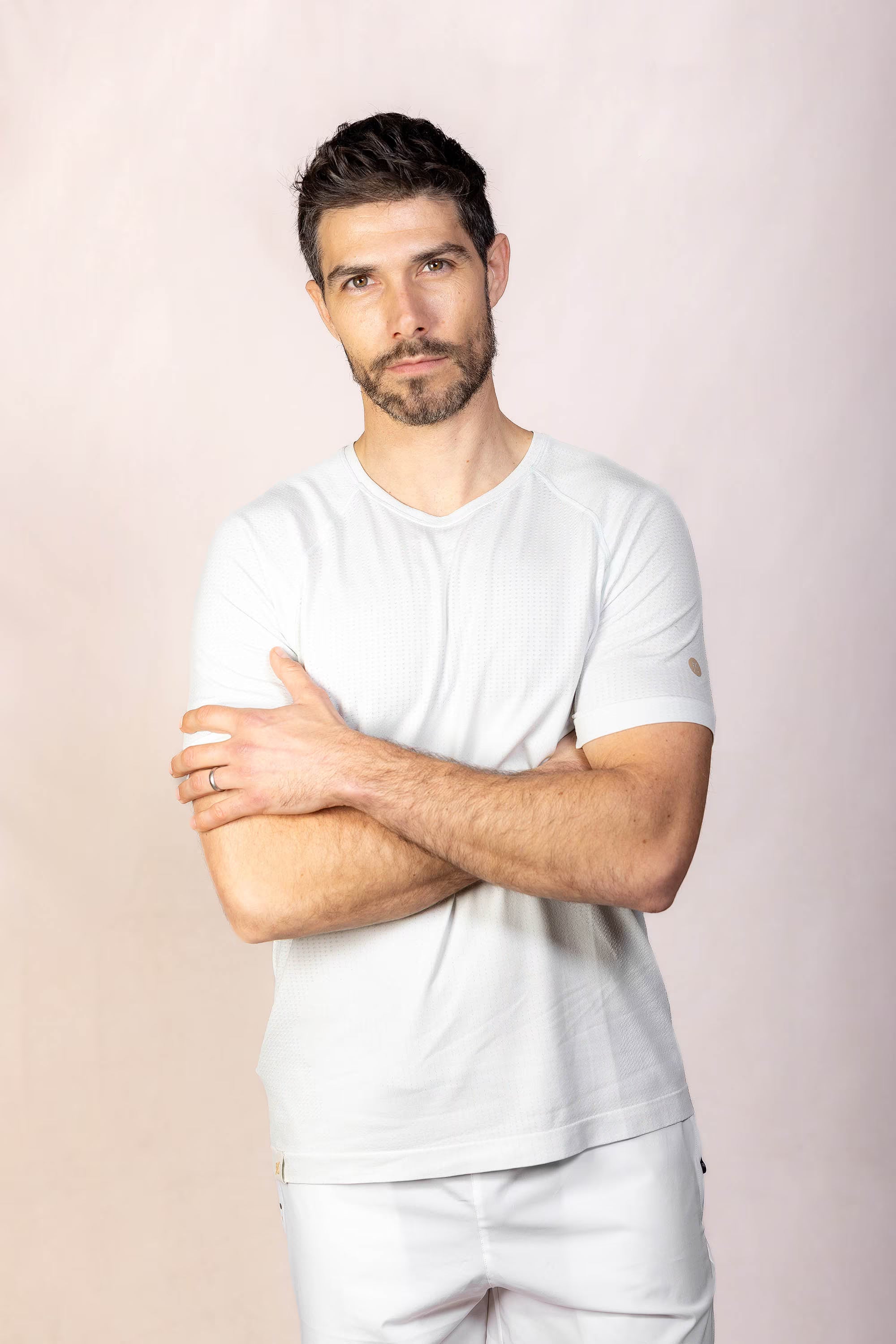 PRO | ORA men’s proformance t in Porcelain Blue, product detail image