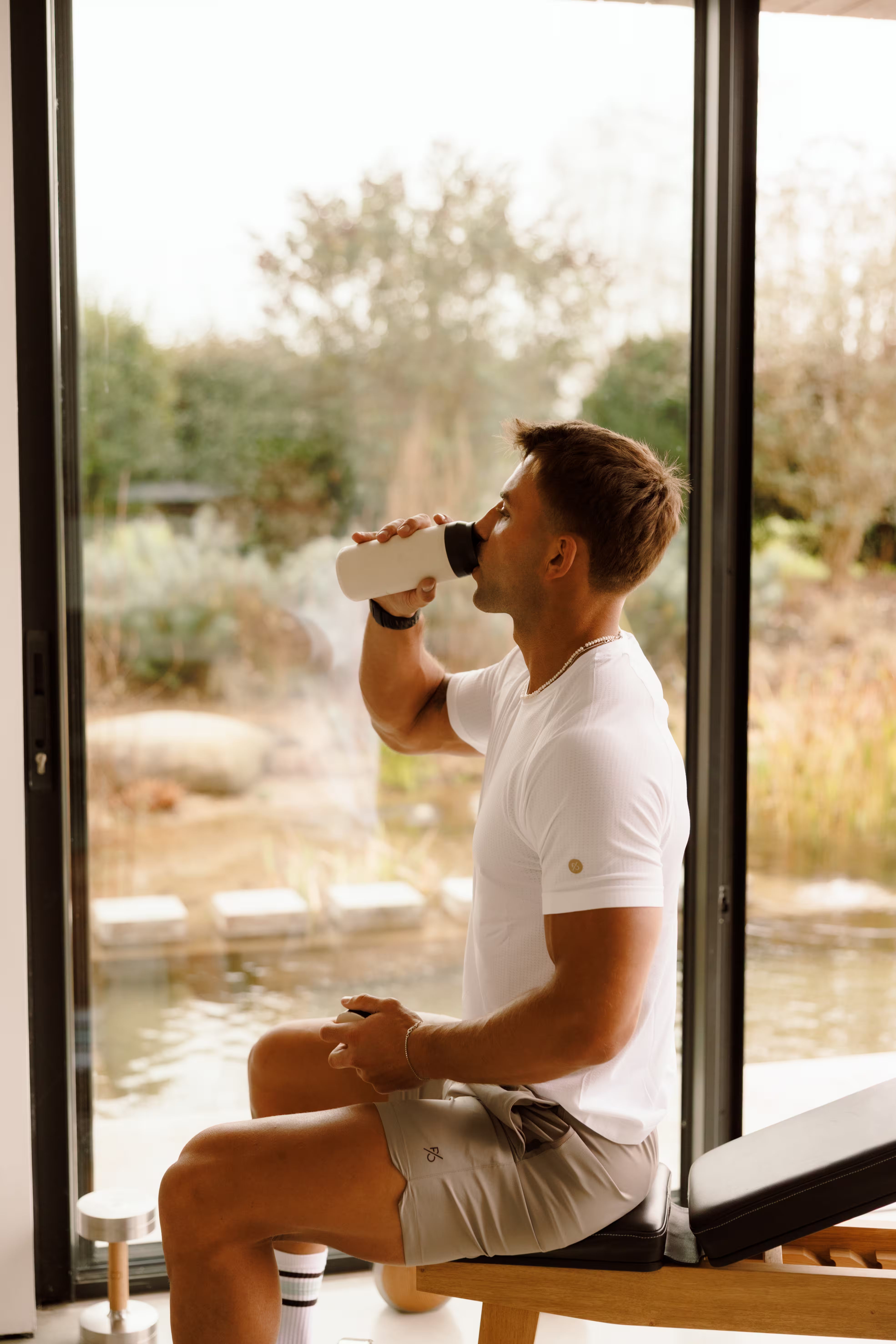 PRO | ORA men’s proformance t in White Onyx, worn during training