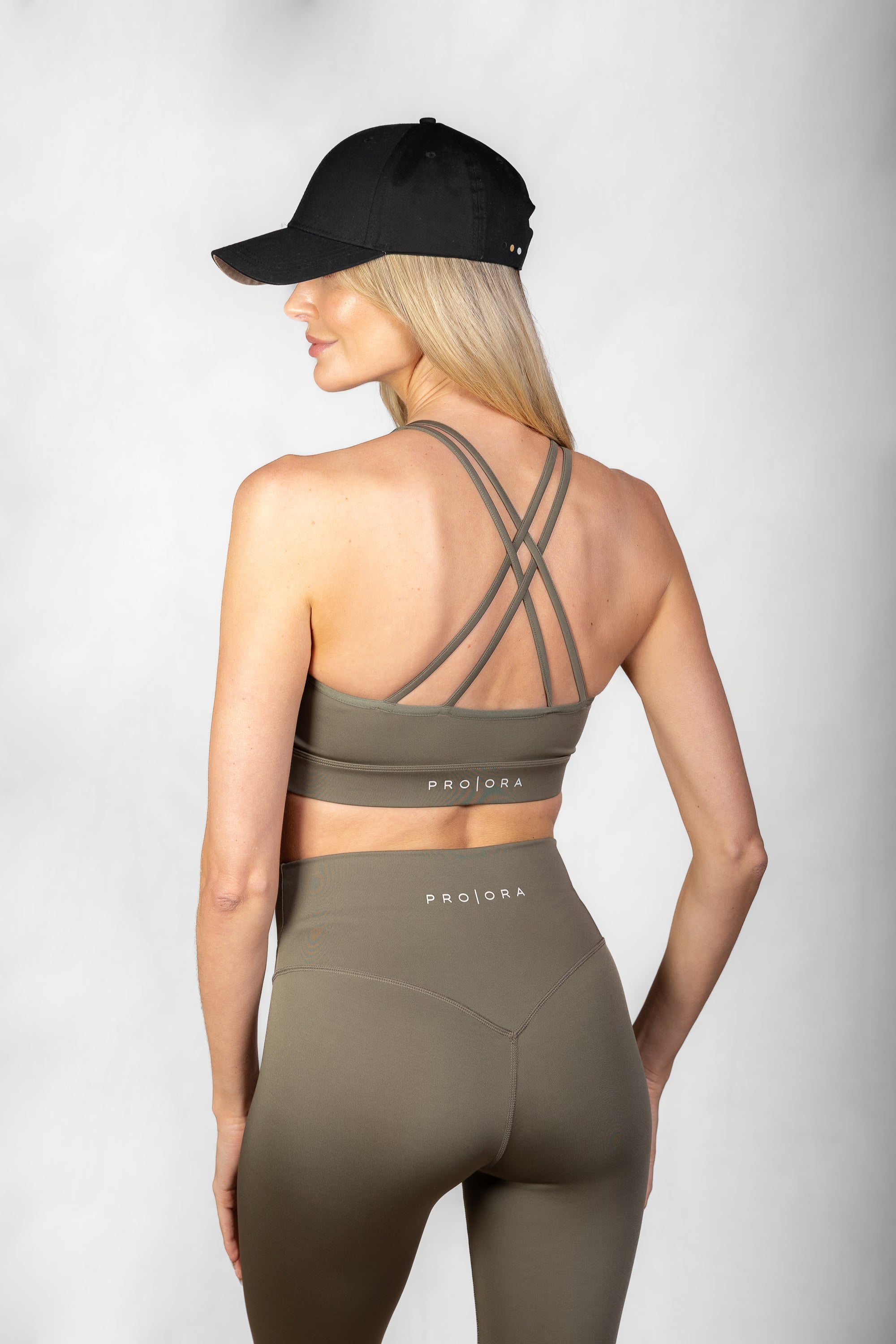 Women's Proformance High Waist Leggings in Olive Smoke #Colour_Olive Smoke