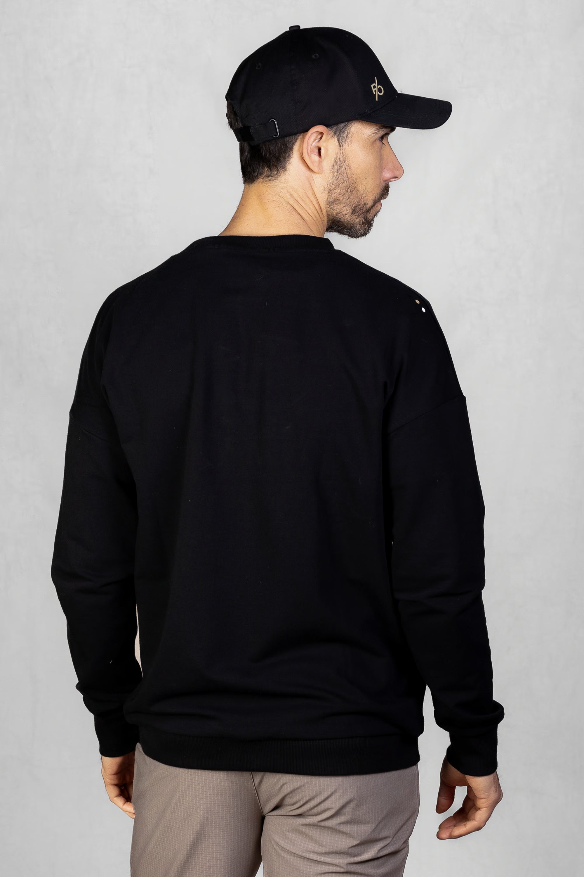 Men's Aura Drop Sweatshirt in Black Onyx #Colour_Black Onyx