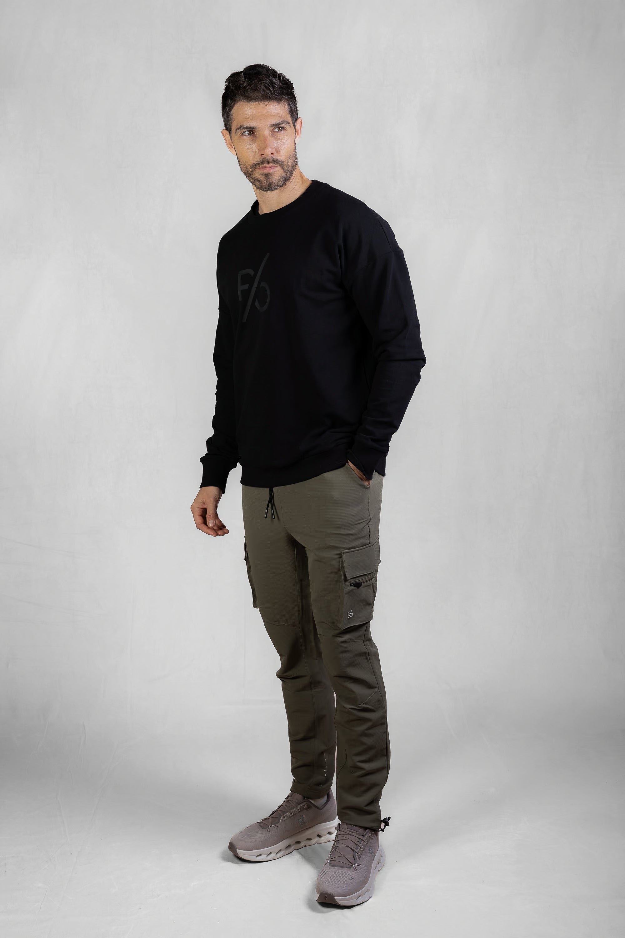 Men's Aura Drop Sweatshirt in Black Onyx #Colour_Black Onyx