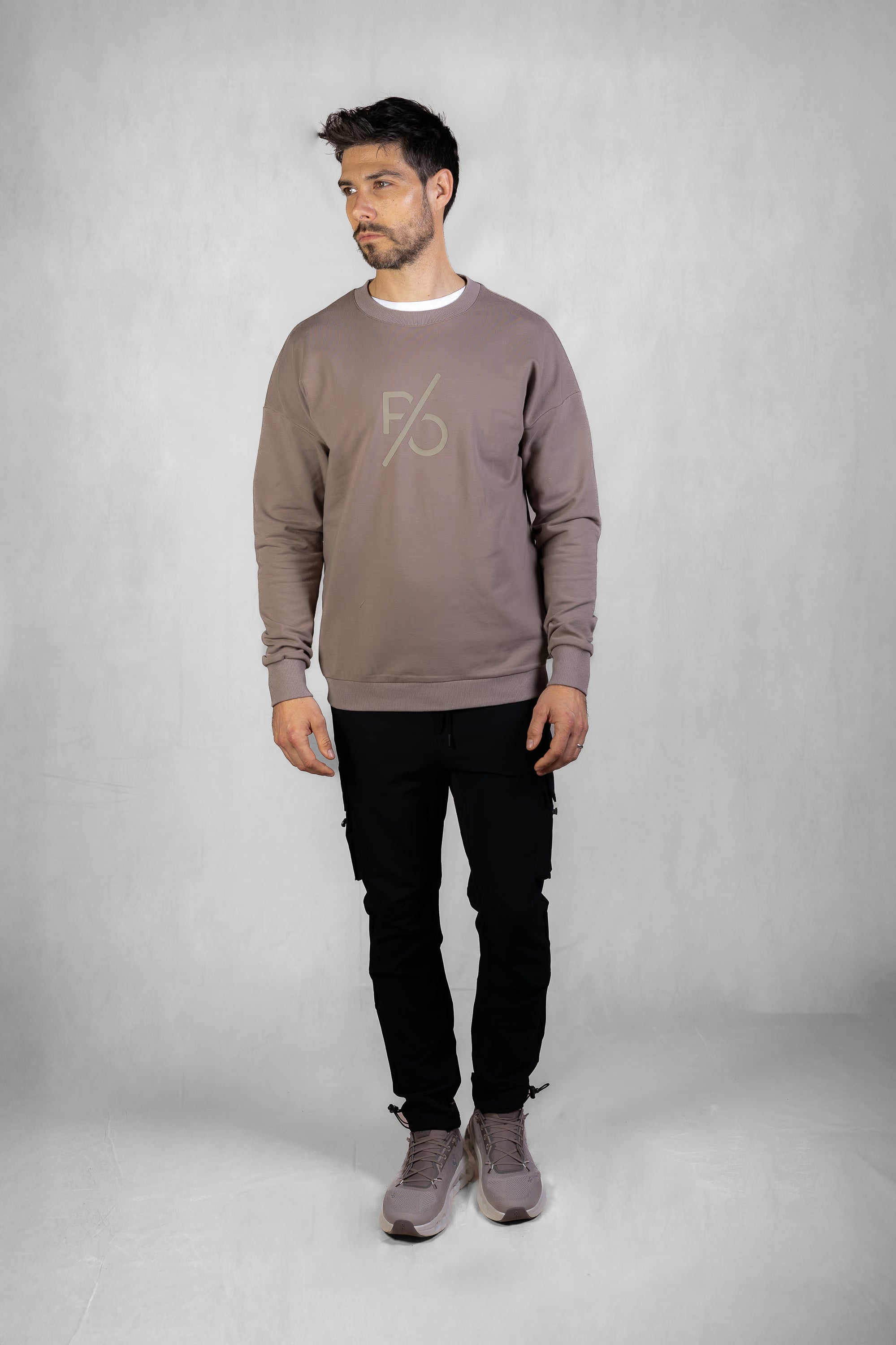 Men's Aura Drop Sweatshirt in Muted Clay #Colour_Muted Clay