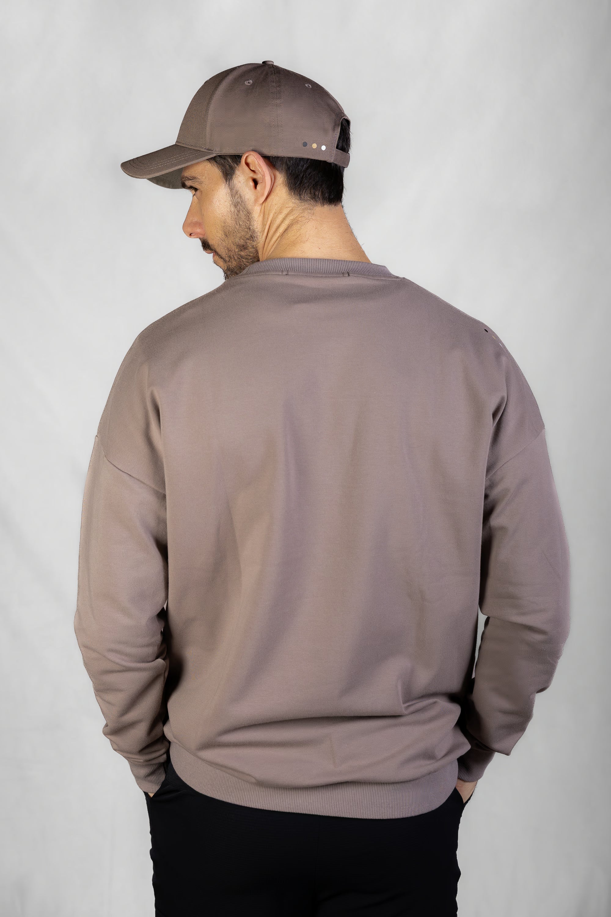Men's Aura Drop Sweatshirt in Muted Clay #Colour_Muted Clay