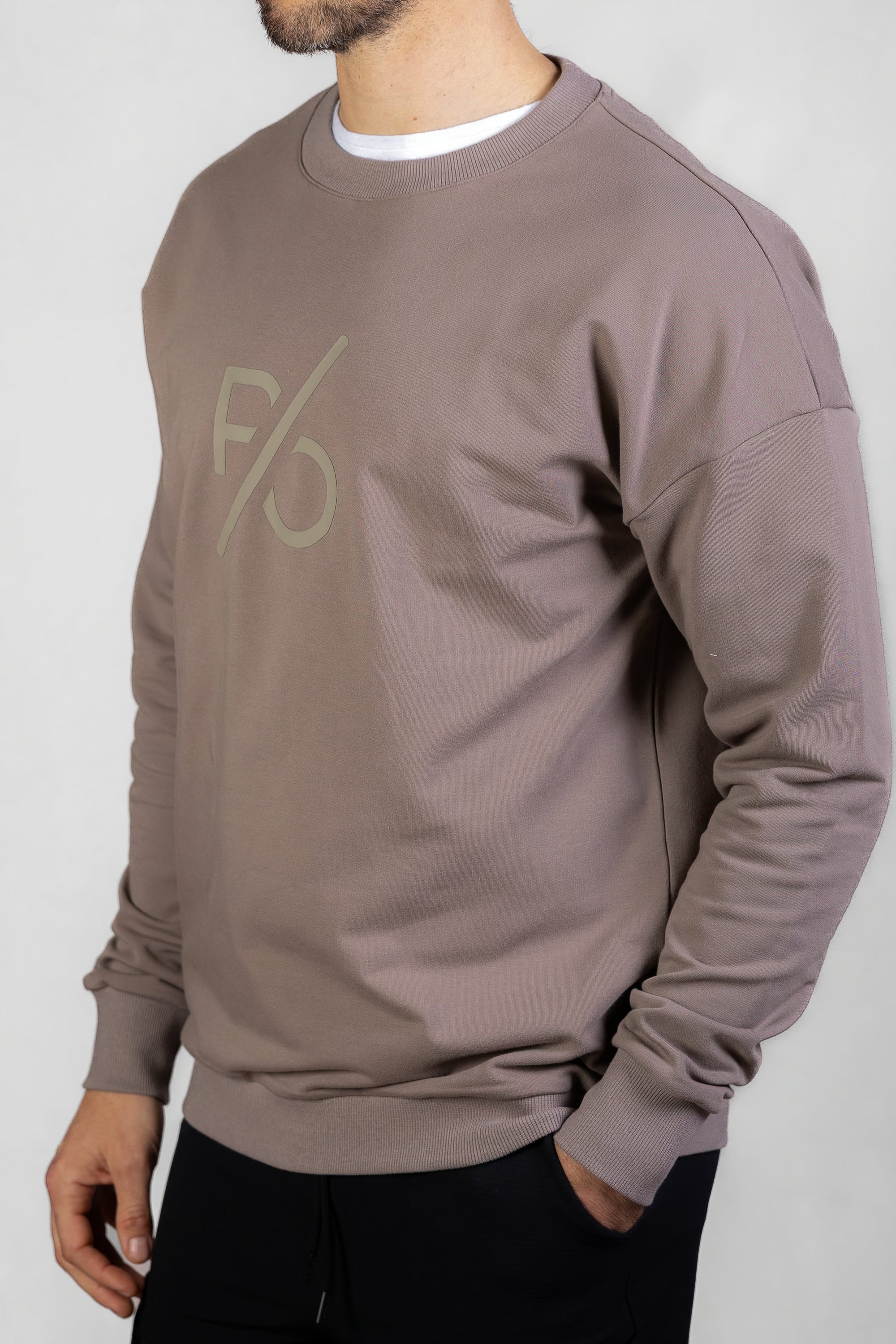 Men's Aura Drop Sweatshirt in Muted Clay #Colour_Muted Clay