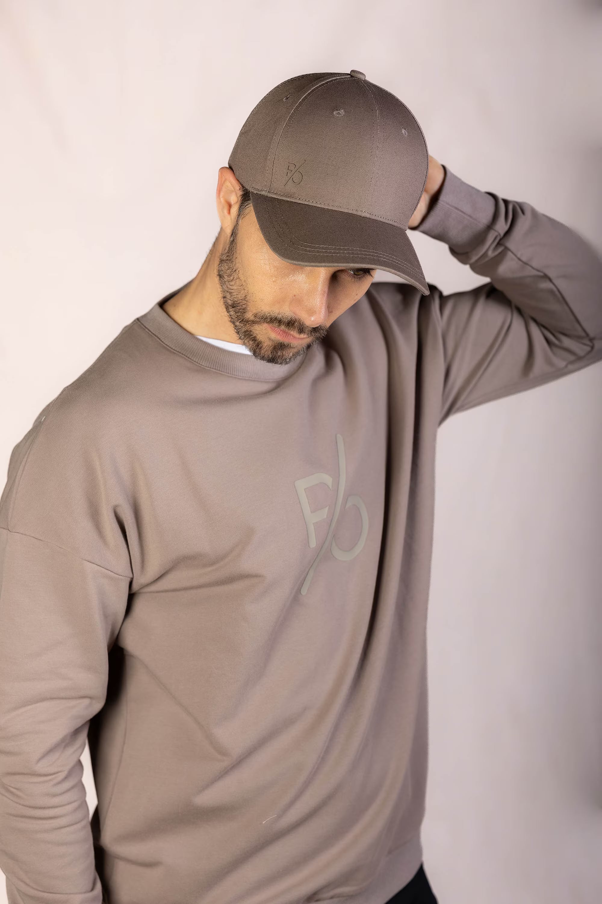 PRO | ORA men’s the aura drop sweater in Muted Clay, product front image