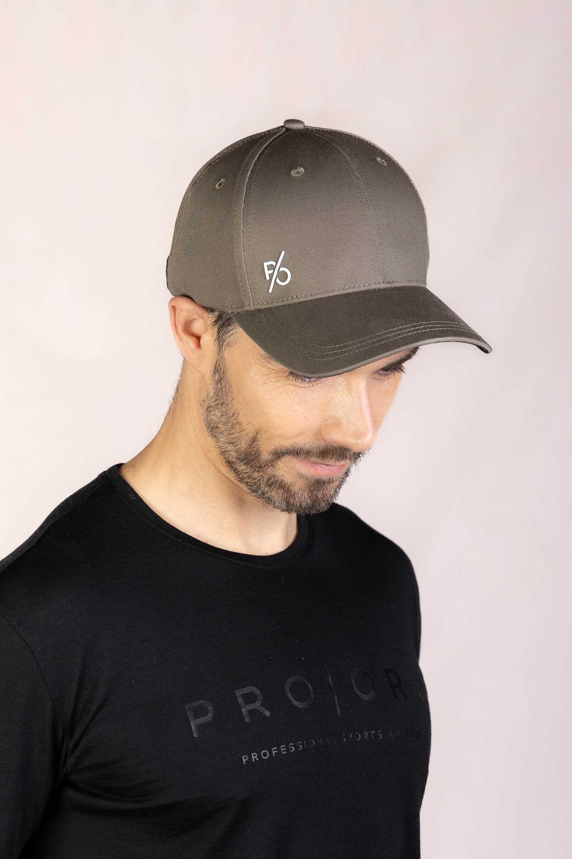 PRO | ORA mens cap in olive smoke front view