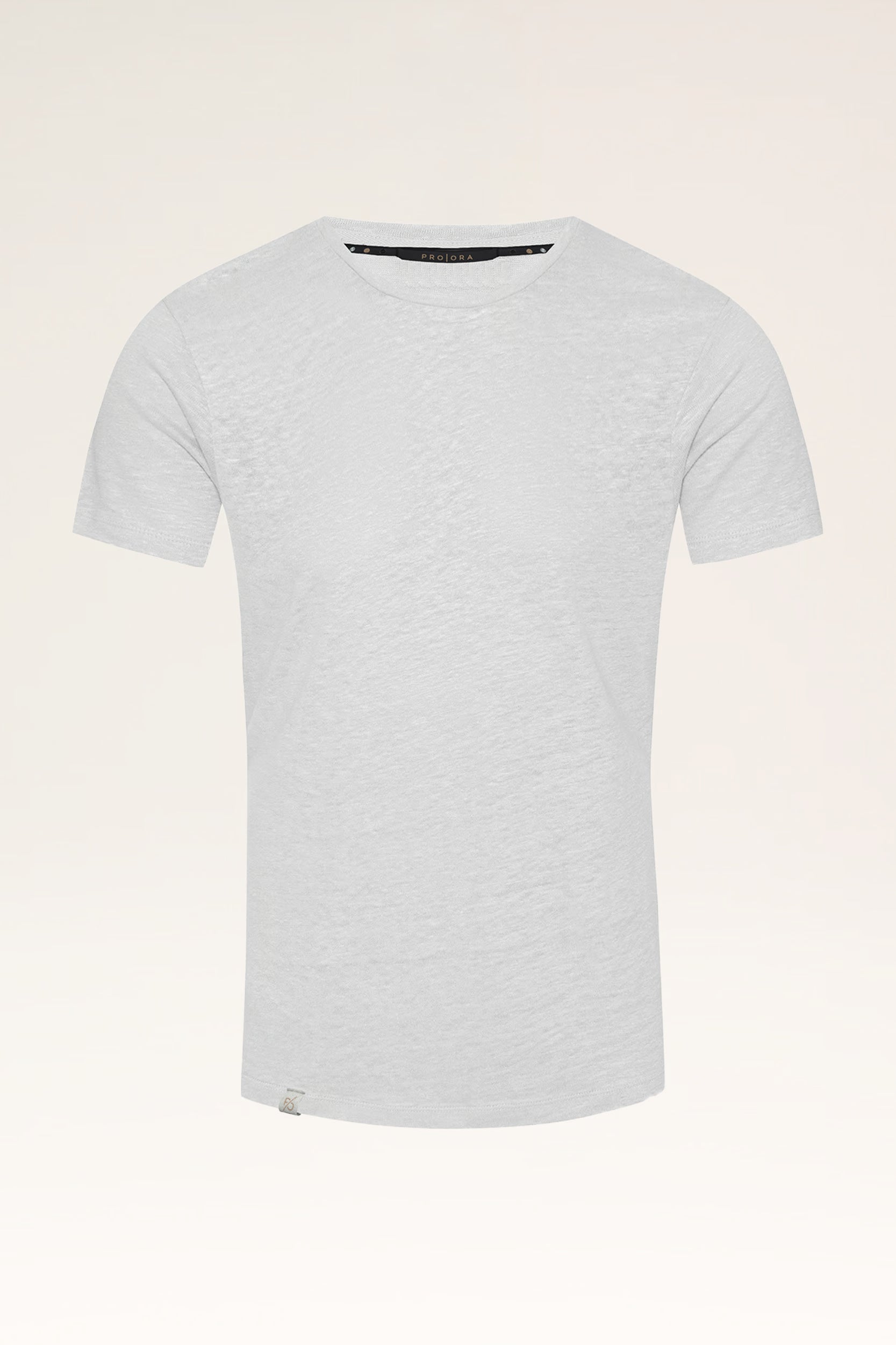 PRO | ORA men’s the linen t-shirt in White Onyx rendered front view