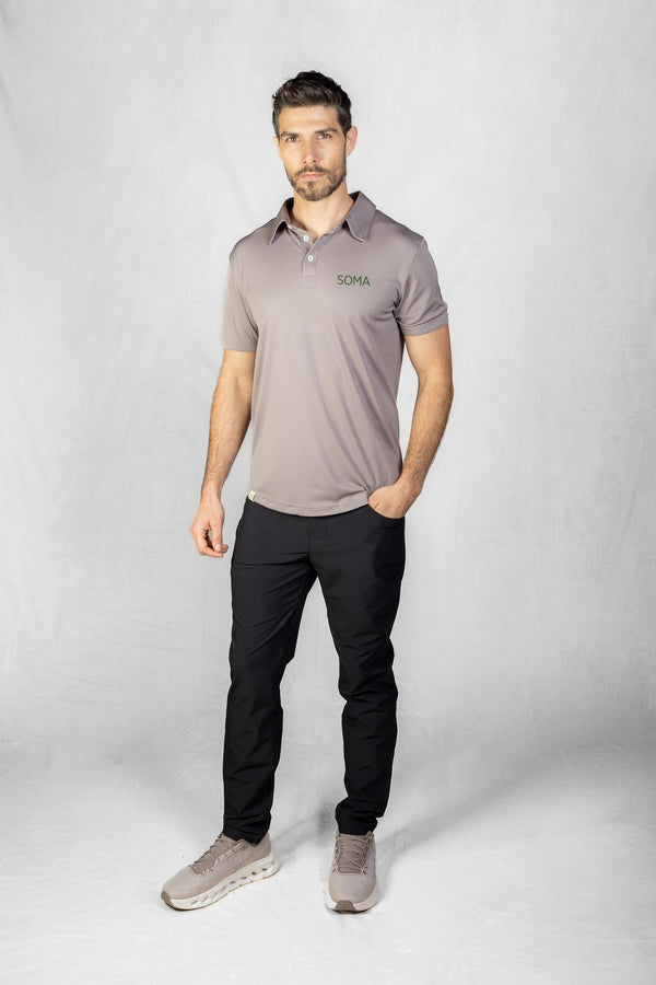 SOMA CLUB X PRO | ORA Men's Proformance Polo Shirt in Muted Clay #Colour_Muted Clay