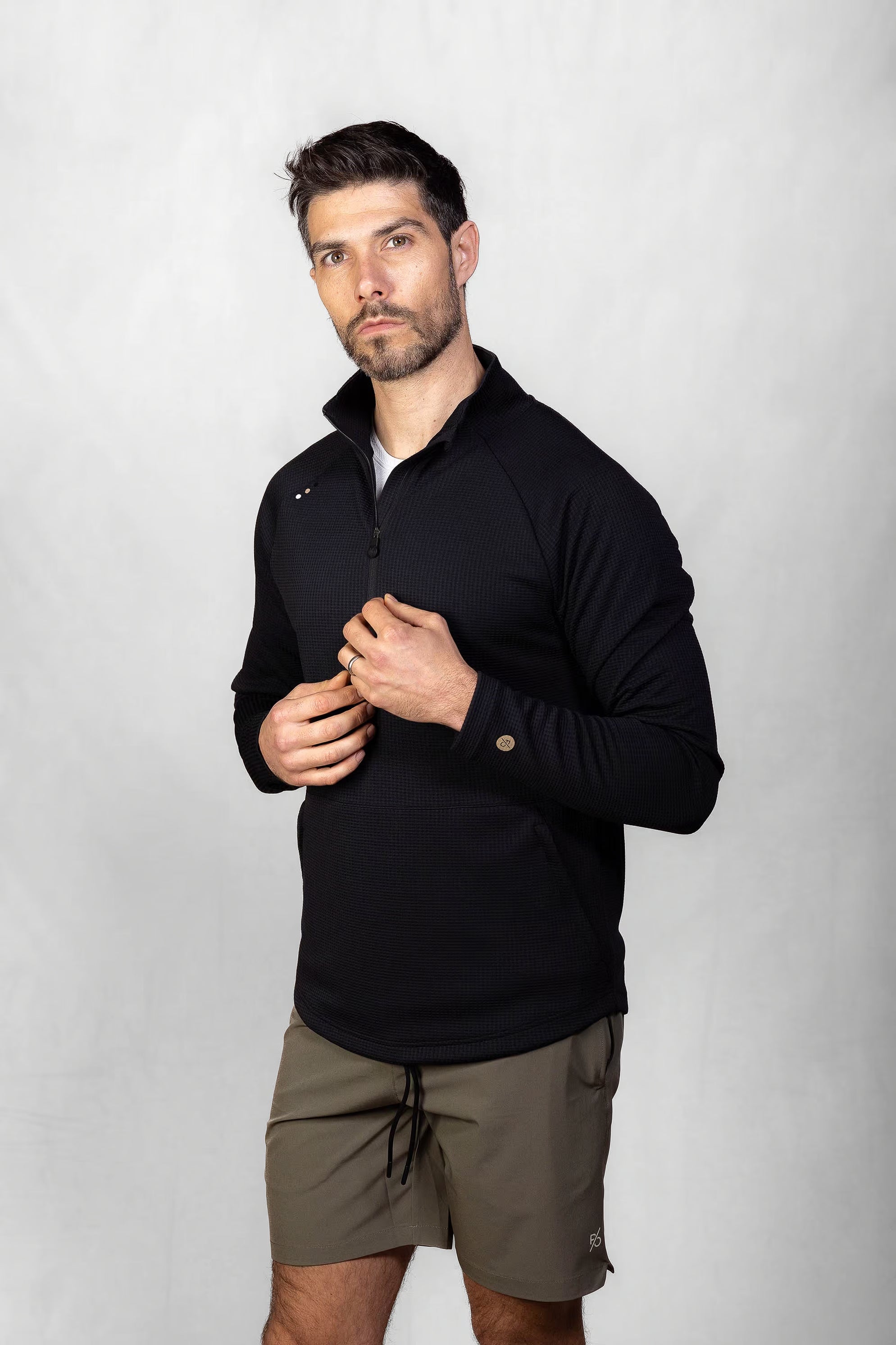 Men's Proformance Short in Olive Smoke #Colour_Olive Smoke