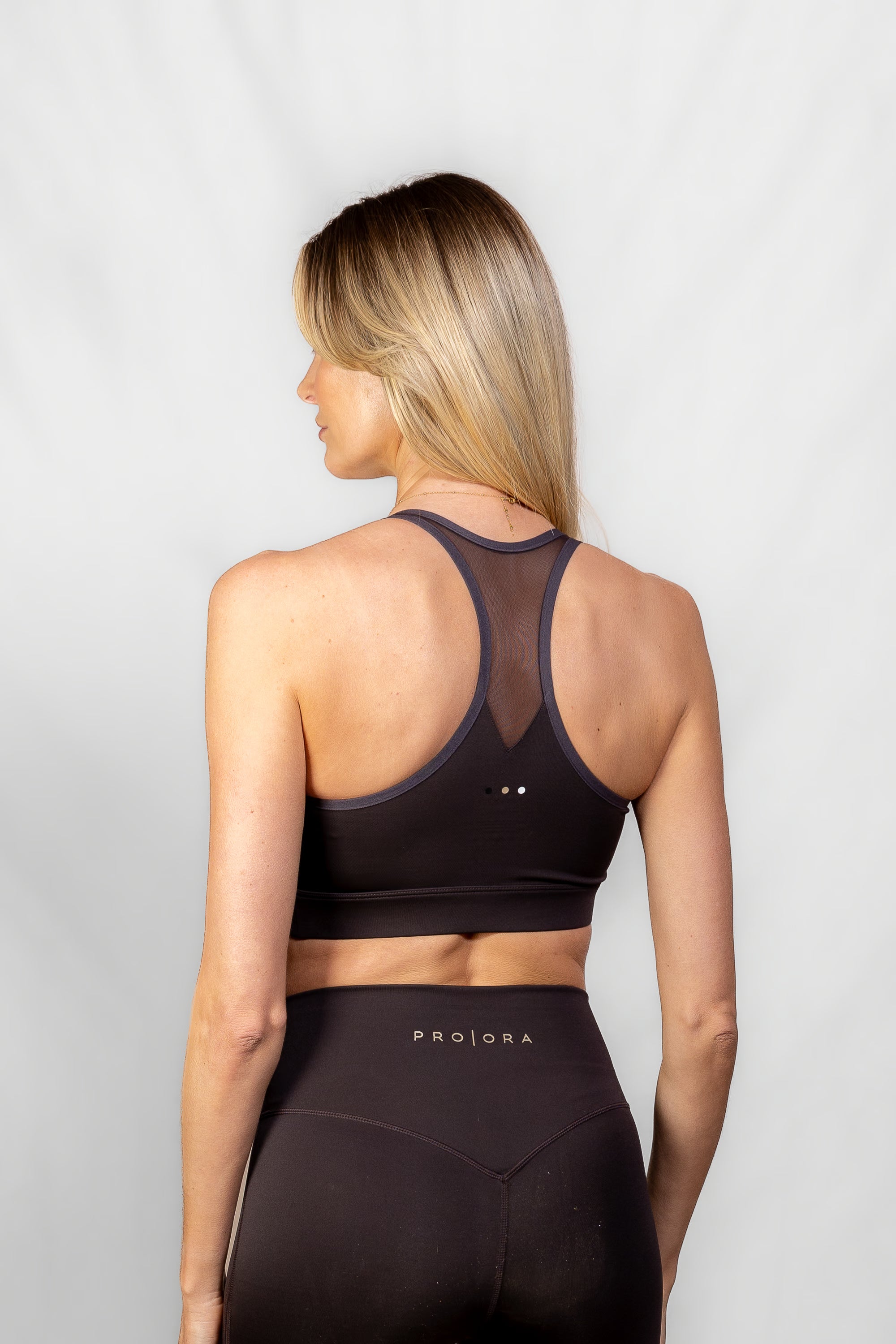 Women's Proformance Mesh Sports Bra in Dark Espresso #Colour_Dark Espresso