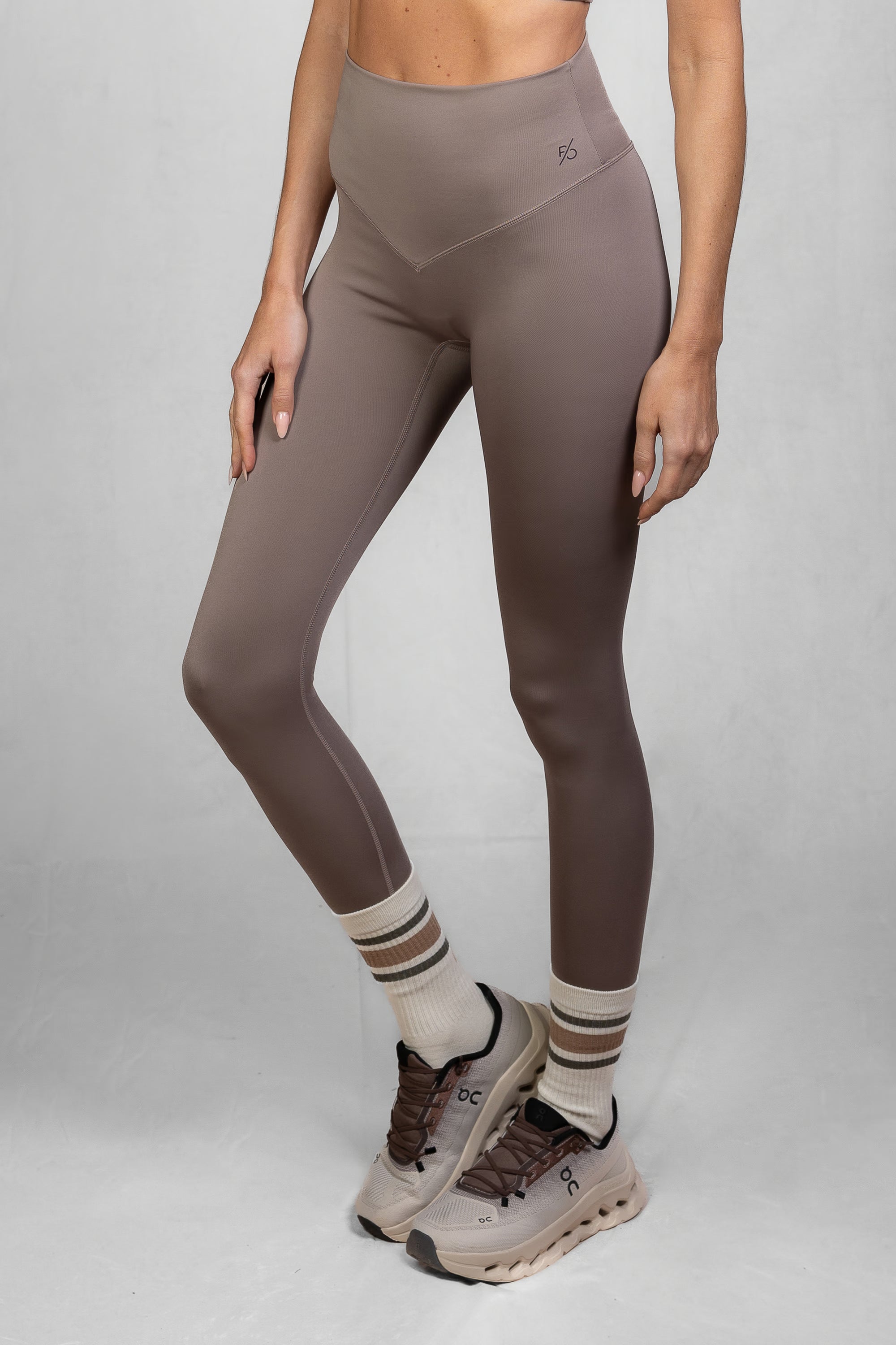 Women's Proformance High Waist Leggings in Muted Clay #Colour_Muted Clay