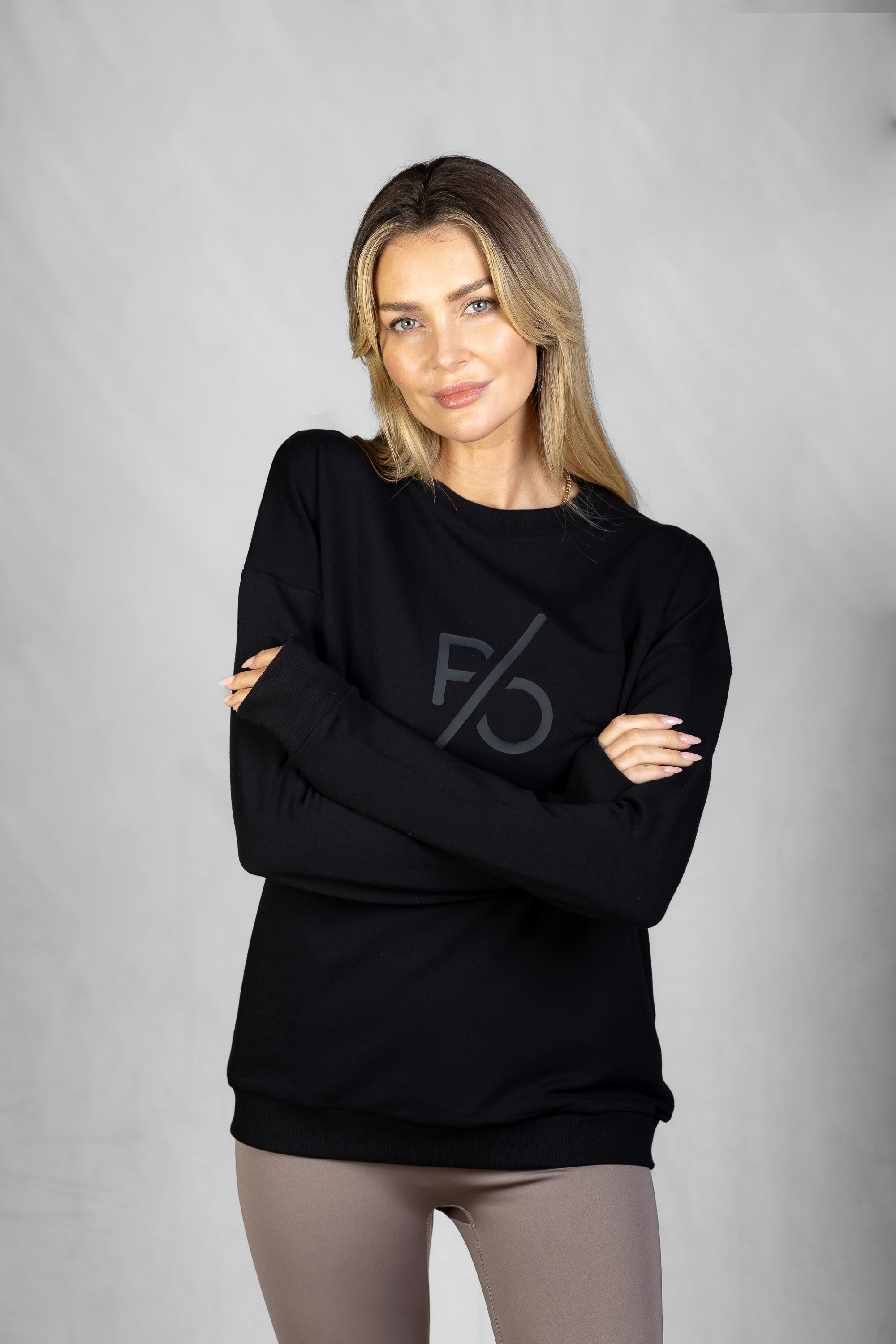 Women's Aura Drop Sweatshirt in Black Onyx #Colour_Black Onyx