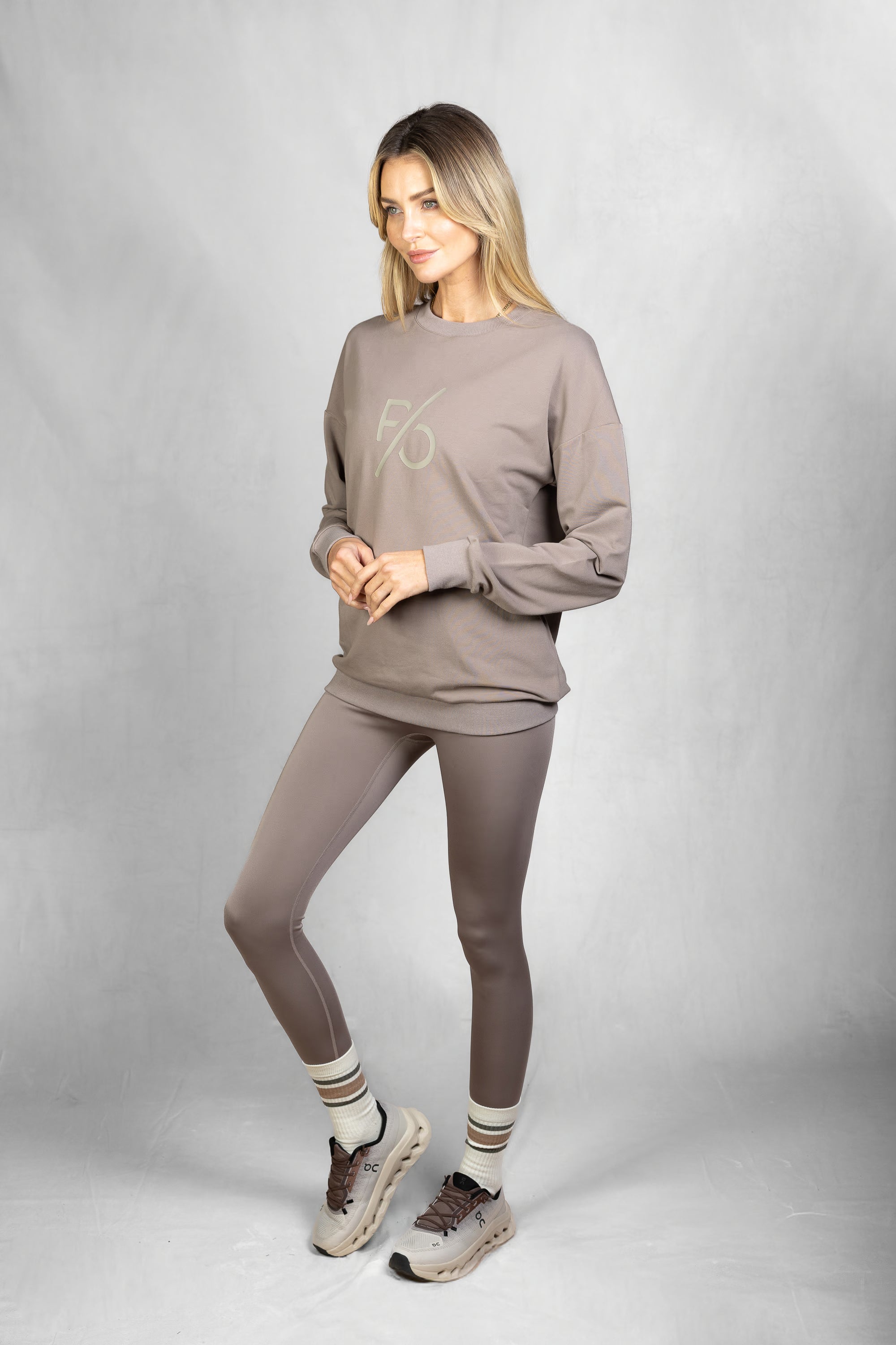 Women's Aura Drop Sweatshirt in Muted Clay #Colour_Muted Clay