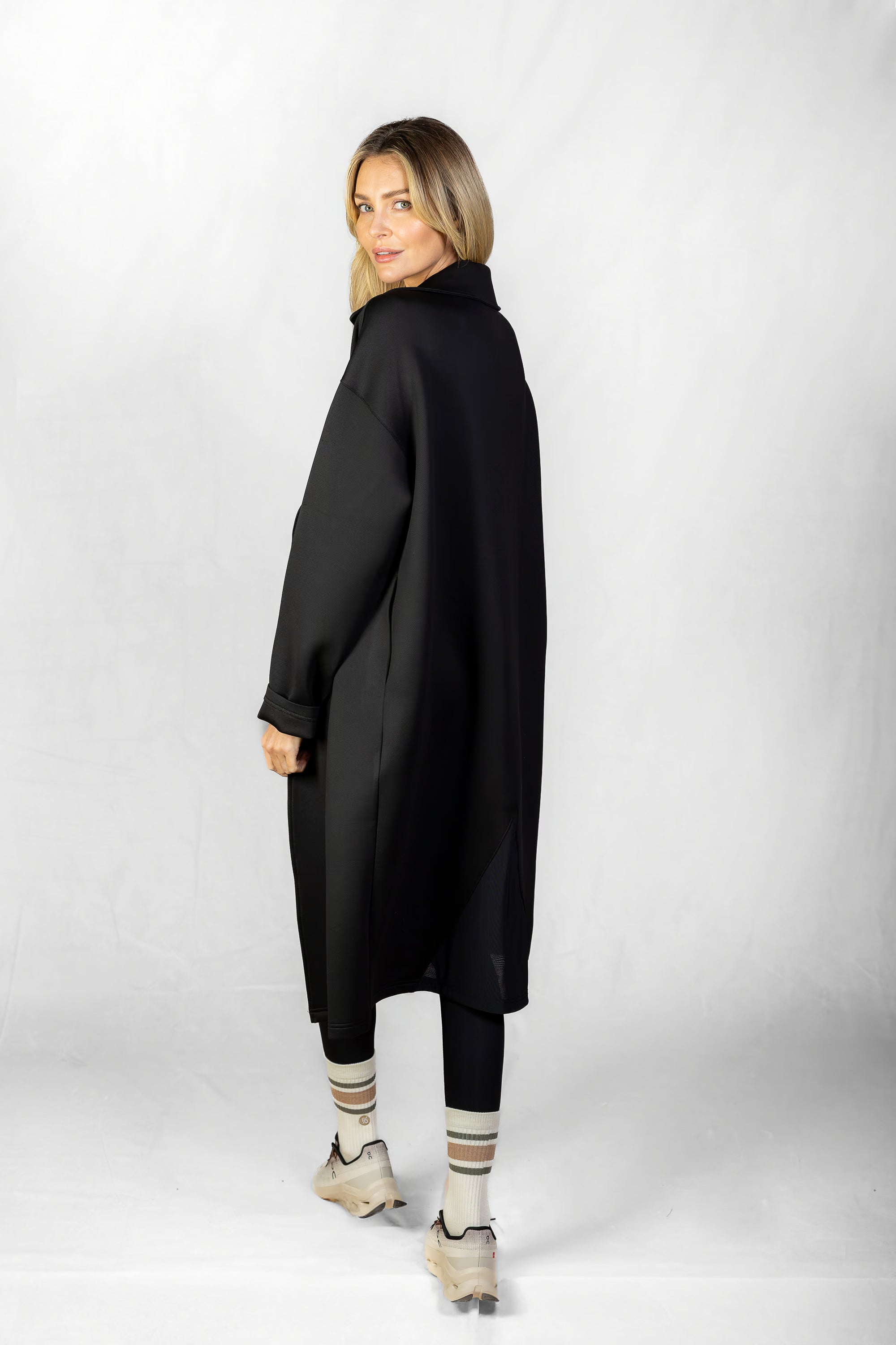 Women's Aura Lifestyle Coat in Black Onyx #Colour_Black Onyx