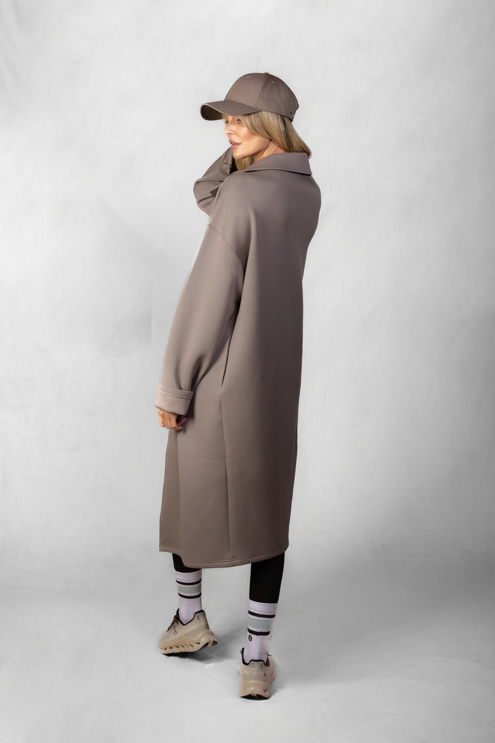 Women's Aura Lifestyle Coat in Muted Clay #Colour_Muted Clay