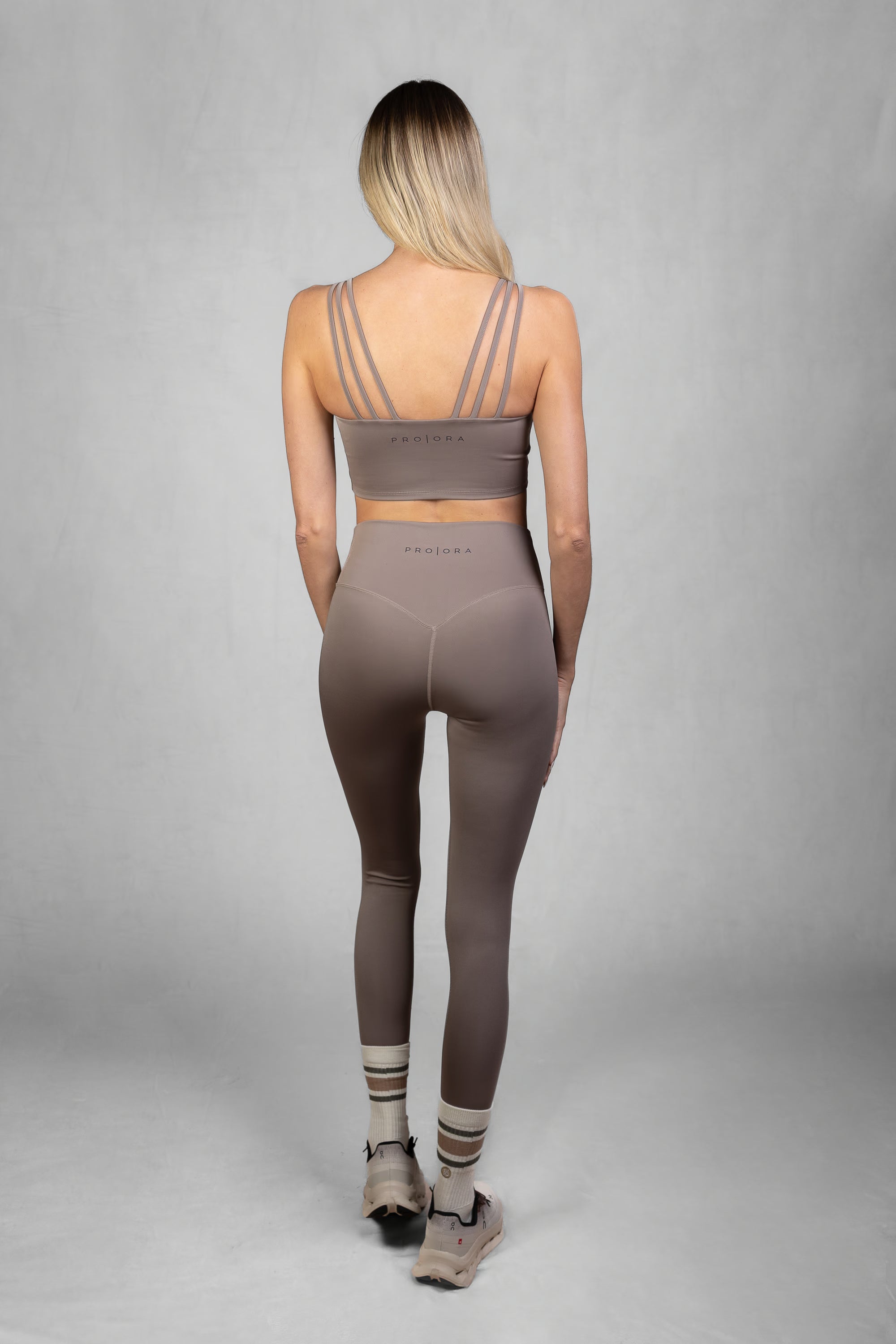 Women's Aura Mesh Sports Bra in Muted Clay #Colour_Muted Clay