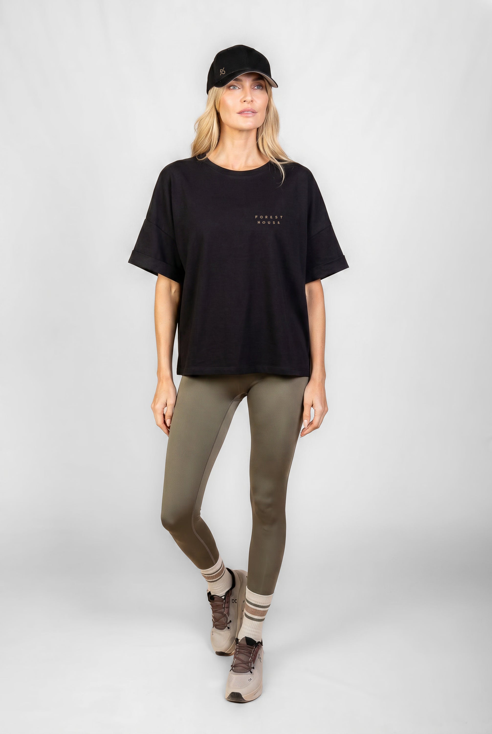 PRO | ORA women's box t in Black Onyx, studio product image